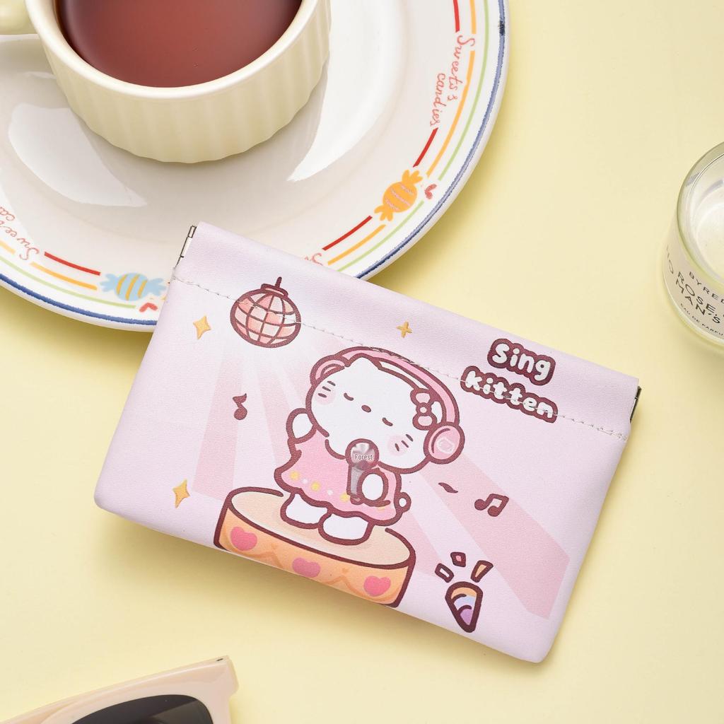 Chic Snap Closure Makeup Bag: Compact Lipstick Organizer & Earphone Pouch