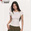 Woodpecker Women's Solid Short Sleeve Slim Fit T-shirt
