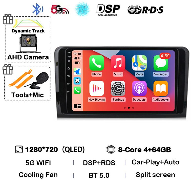 Android 14 Auto CarPlay Car Radio For Mercedes Benz W164 ML GL 2005 - 2012 GPS Multimedia Video Player Stereo 2Din DVD Head Unit