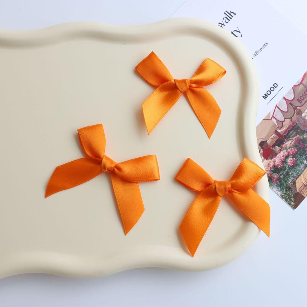 In Stock 1.5CM Wide Hand-Tied Ribbon Bow for Gift Box Decoration