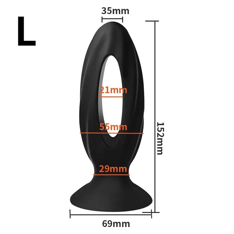 Wearable Silicone Anal Bead Butt Plug Prostate Massage Masturbation Sex Toys for Women Men Gay Adult Games Products 35/45/55 Mm