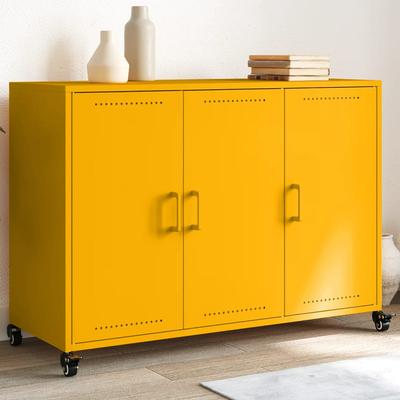 Vidaxl Szafka, Musztardowa, 100,5X39X72 Cm, Stal
