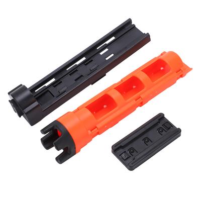 Kunststoff Angelbox Rutenhalter Angelbox Rutenfasshalter Ständer Halterung mit Basis Orange