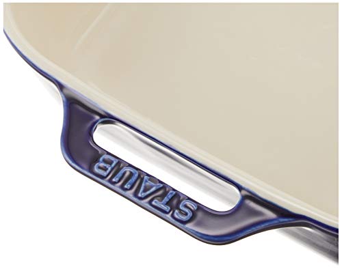 Staub "Grand Bleu Rectangular Dish" 27x20cm, Ceramic Gratin Dish, Oven and Microwave Safe [Official Japanese Product] Dish 40508-591