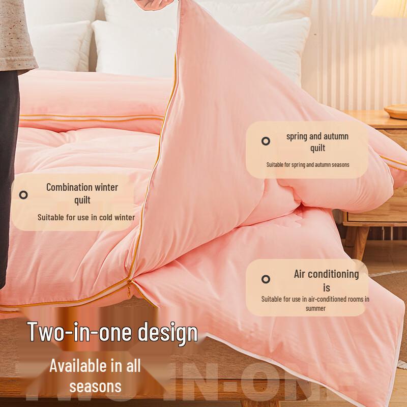 

Mling All-Season Washed Cotton Zippered Duvet Set