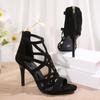 Fashion Sexy Pointed Toe Suede Cross Strap Sandals Women 2025 Summer Cover Heel Super High Heels Sandals Fashion Party Dress Jazz Shoes