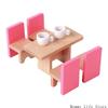 Wooden Miniature Furniture Playset Kids Role Playing Game Scene Arrangement Toy