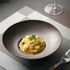 Keramikstrohhut-Teller Westlicher Stil Steak-Teller Nudelgericht Dickwandige Suppenteller Dessertschale Obstschale Salatschüssel Sashimi-Teller