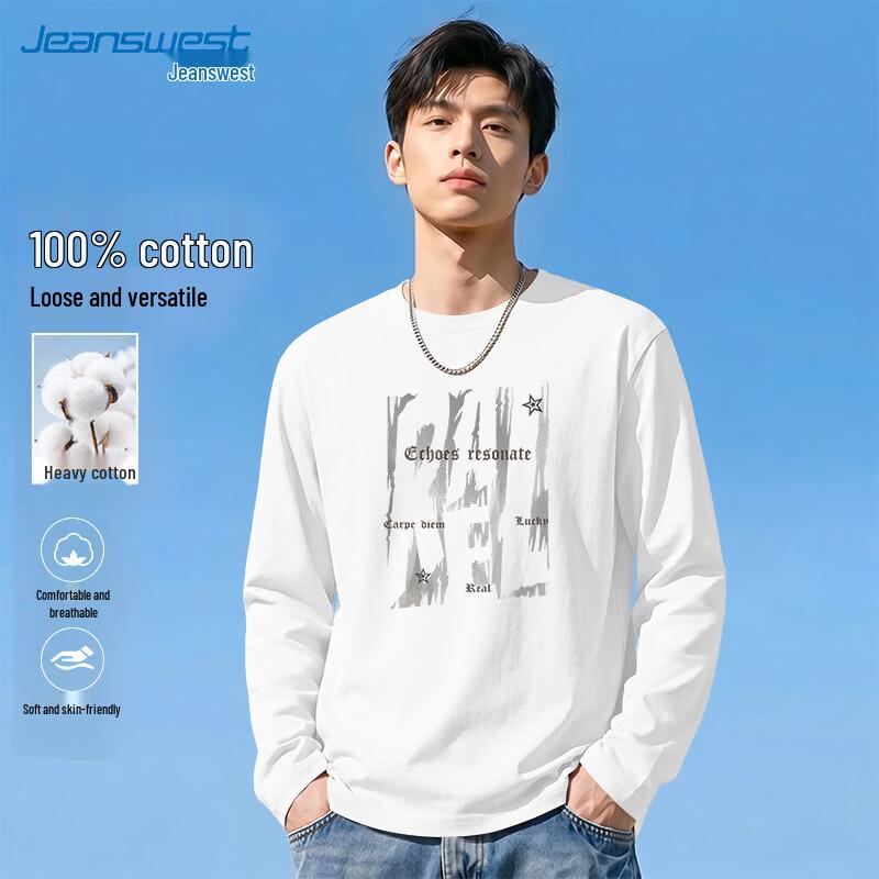 Jeanswest Men's 2026 Casual Long Sleeve Round Neck T-Shirt