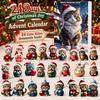 24 Days Christmas Advent Calendar Surprise Box Cartoon Cat Kitten Acrylic Pendant Tree Hanging Ornament Gift