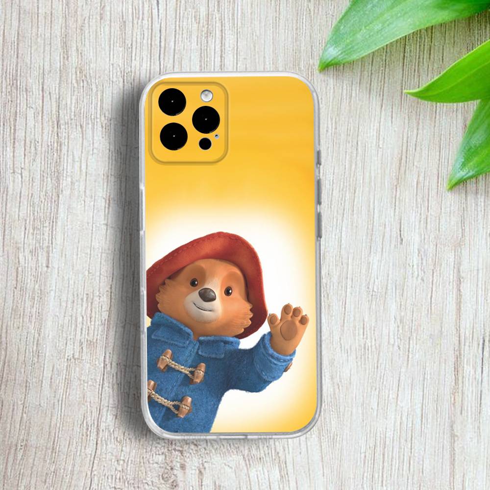Cute P-Paddington B-Bear Phone Case For iPhone 17,16,15,14,13,12,11 Pro,Max,Plus,X,XS,XR,SE4,E Mini Transparent Soft Cover