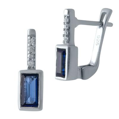 Silberohrringe mit Nano-Saphir von 0,62 ct (2021957)