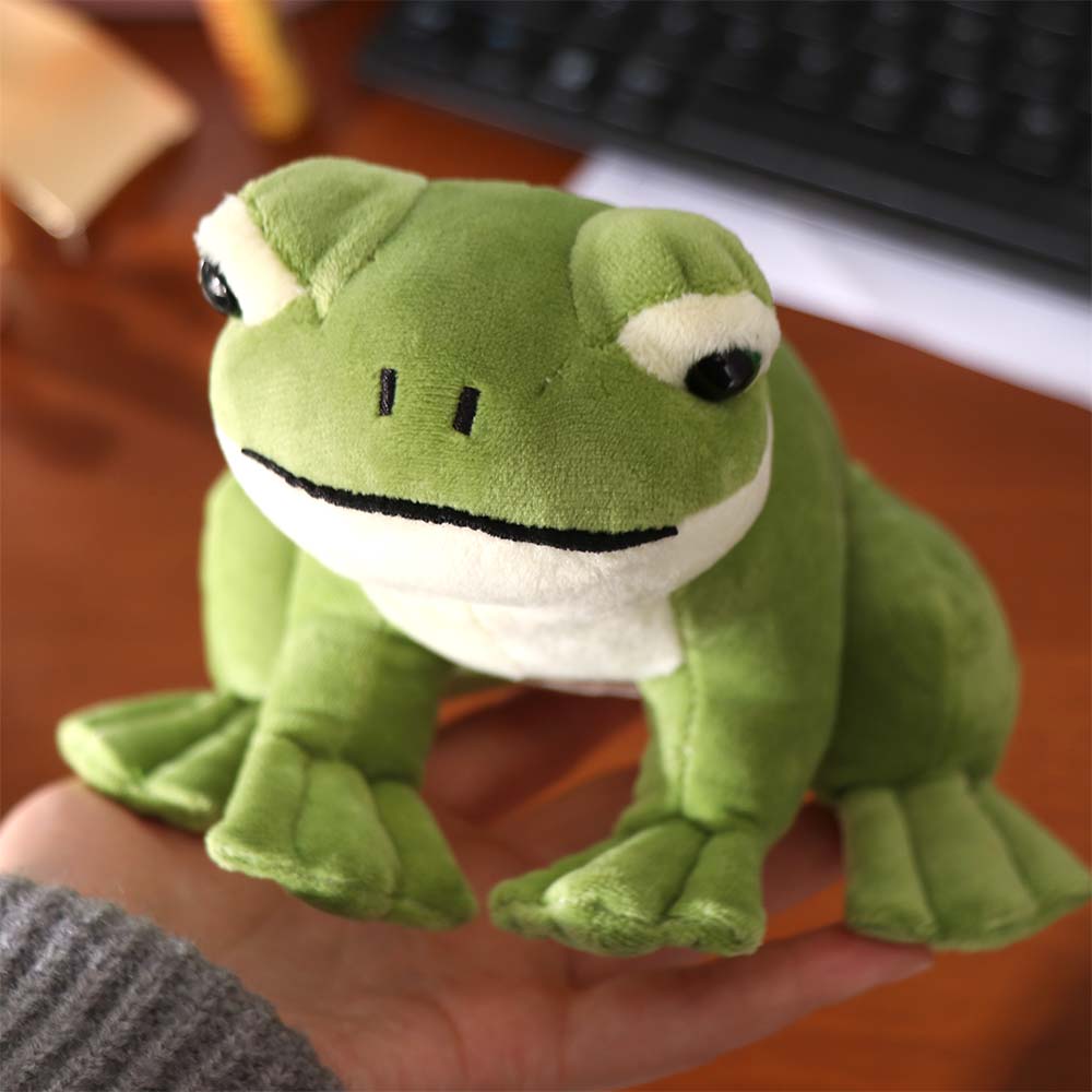 PP Cotton Mini Frog Plush Doll Collection Cartoon Frog Stuffed Toy Green Frog Plush Toy Christmas