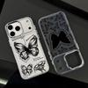 Fashion Butterfly Phone Case for Apple iPhone 17 Air 16 16e 15 14 13 12 11 Pro Max X Xs XR 8 Plus Luxury Clear Cover