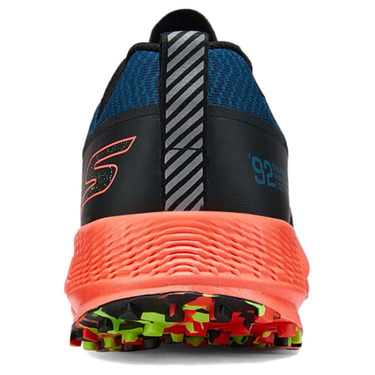 Skechers Go Run Razor Trl - 2 Zapatillas Casuales de Caña Baja para Correr para Hombre Negro Naranja Rojo 246077-BKMT