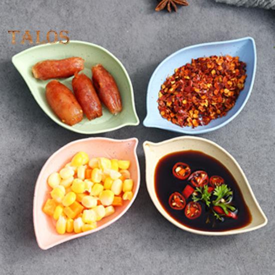 10 pezzi piatto per salsa per uso alimentare, contatto, mantenere pulito, ecologico, moda, portatile, a forma di foglia, piatto per salsa, strumento per la tavola, per il ristorante