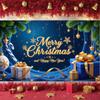 Happy New Year Banner Gold Letters Merry Christmas Banner New Year Banner Snowflakes Christmas Decoration For Mall Decoration