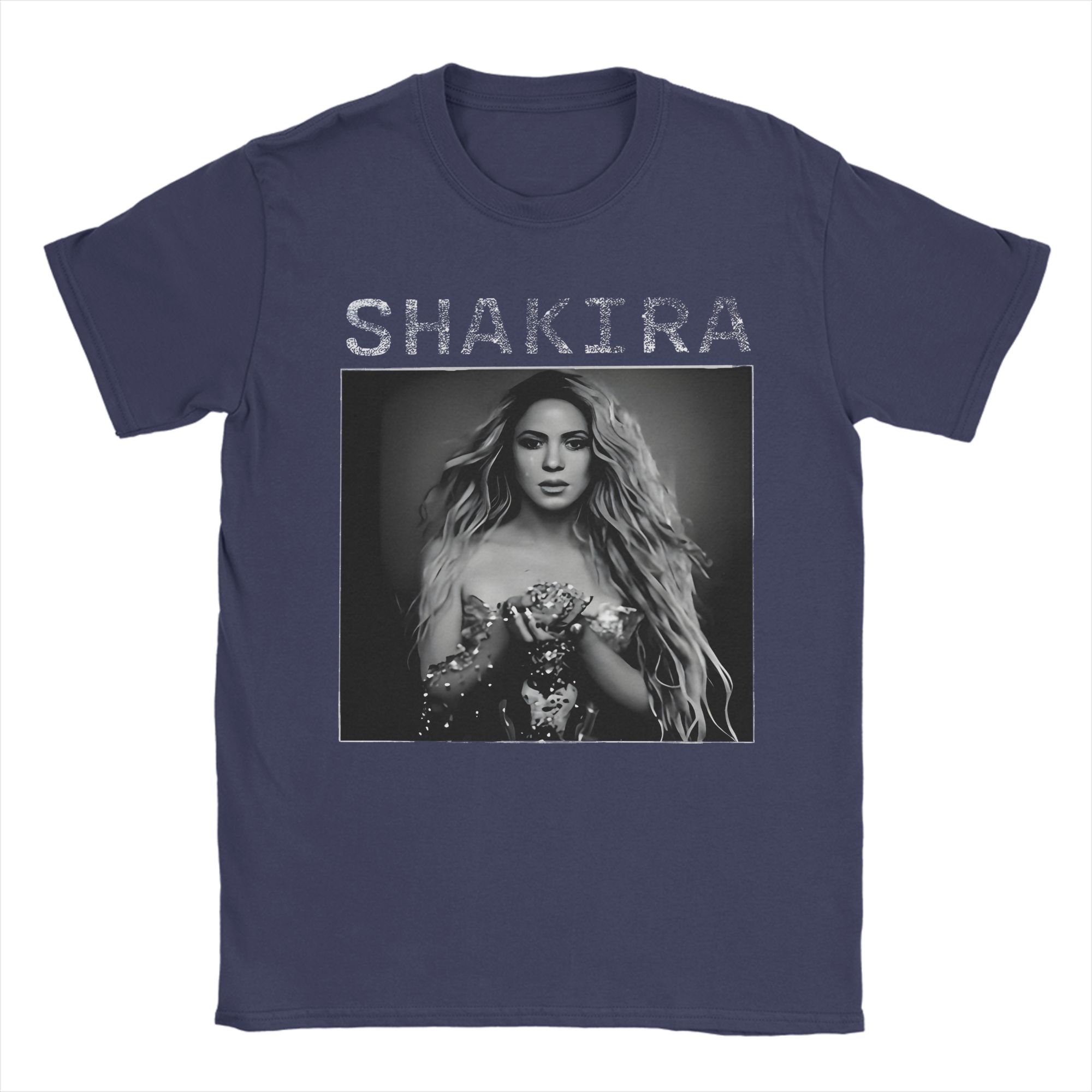 

Amazing Shakira Las Mujeres Ya No Lloran World Tour TShirts Unisex Crew Neck Cotton T Shirt Short Sleeve Tees Gift Idea Tops 4XL