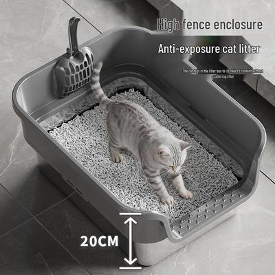 Stainless Steel Extra-Large Enclosed Cat Litter Box with High Walls and Anti-Splash Design