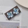 Elegant Flower Petal Stud Earrings - High-End Silver Needle Design for Versatile Wear