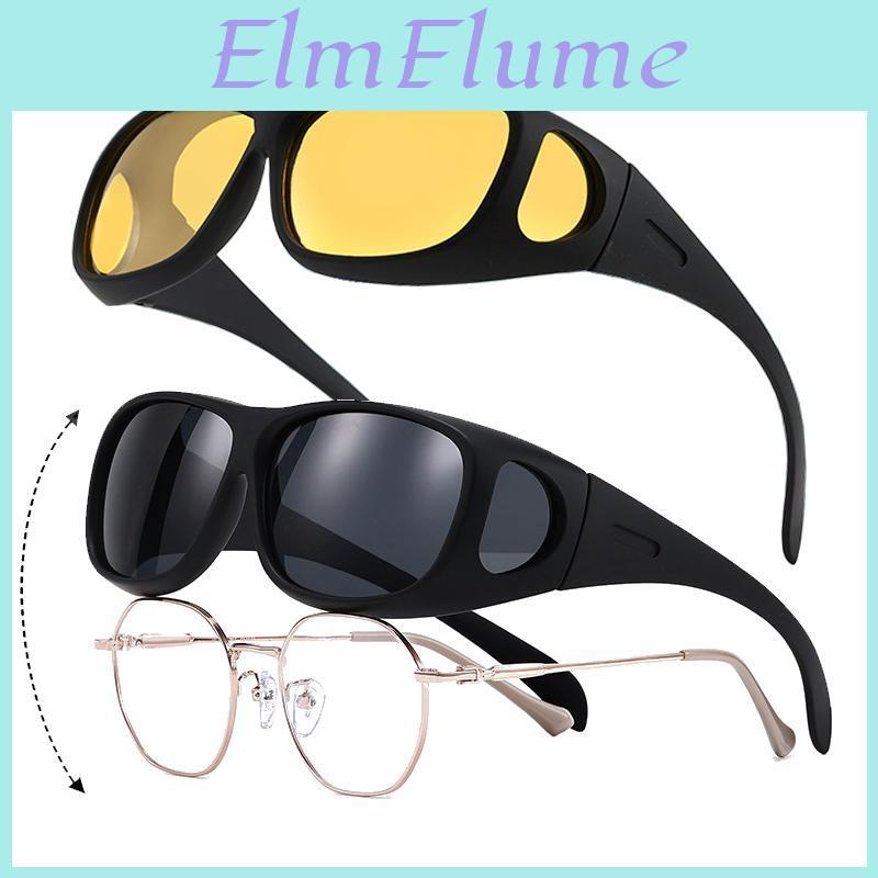 Wrap Sunglasses Men Over Fit Women Anti Glare Polarized Lens 100 Uv400 Protection Driving Sport Hd Night Vision Glasses