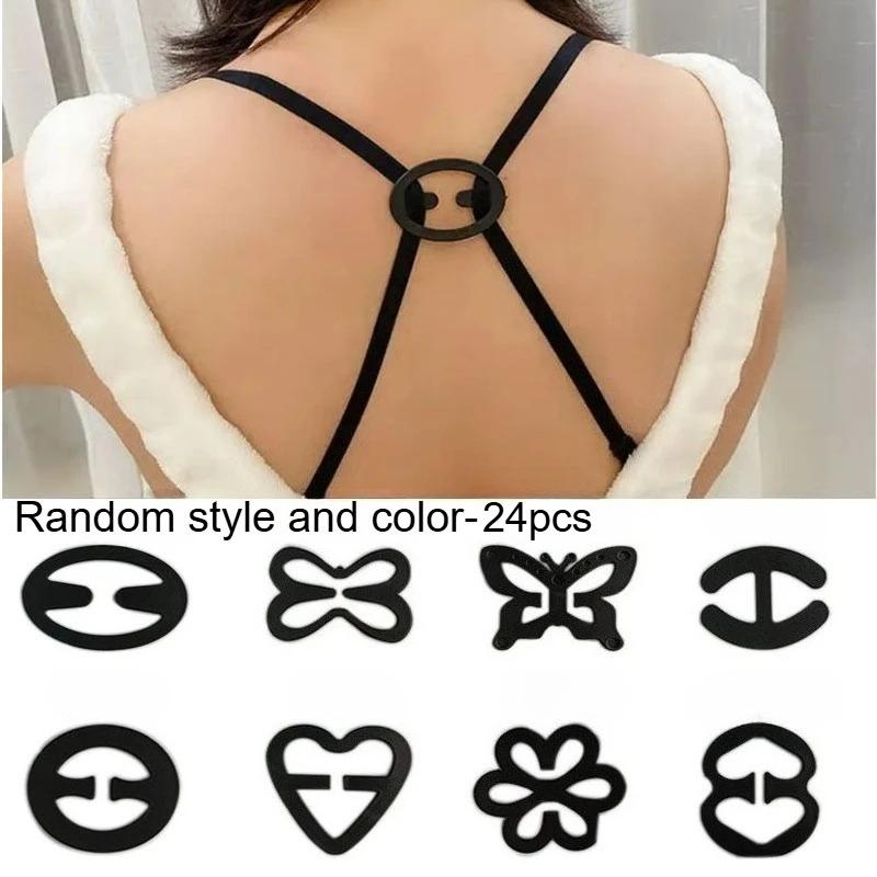 24 шт. Регулируемые бретели для нижнего белья, противоскользящие клипсы, плечевые клипсы для бюстгальтера, невидимые женские аксессуары для белья