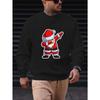 Men'S Dancing Santa Claus Character Pattern Casual Round Neck Sweatshirt.