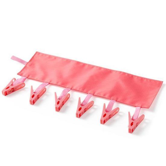 

Вешалка для ванной комнаты, прищепка для путешествий, портативная складная вешалка для полотенец, 6 зажимов арбуз красный
