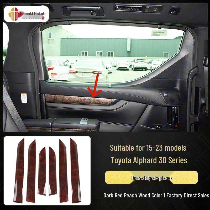 Carbon Fiber Interior Stickers for 15-23 Alphard Vellfire 30 Series, Scratch-Resistant