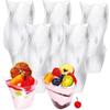 50PCS Disposable Plastic Dessert Cups Twisted Triangle Birthday Transparent Party Ice Cream Mousse Christmas Food Container