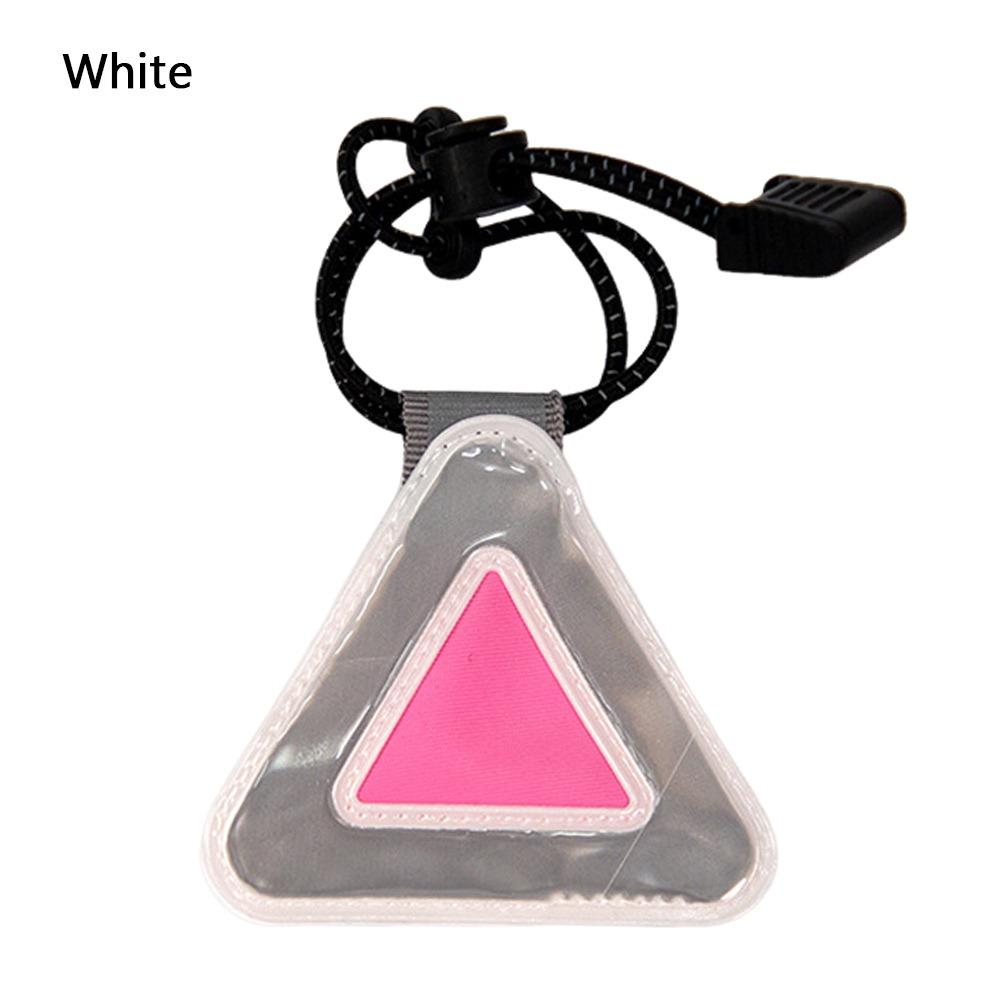 1Pcs Safety Warning Reflective Triangle Sign with Spring Hook Hanging Tag  Night Cycling Riding