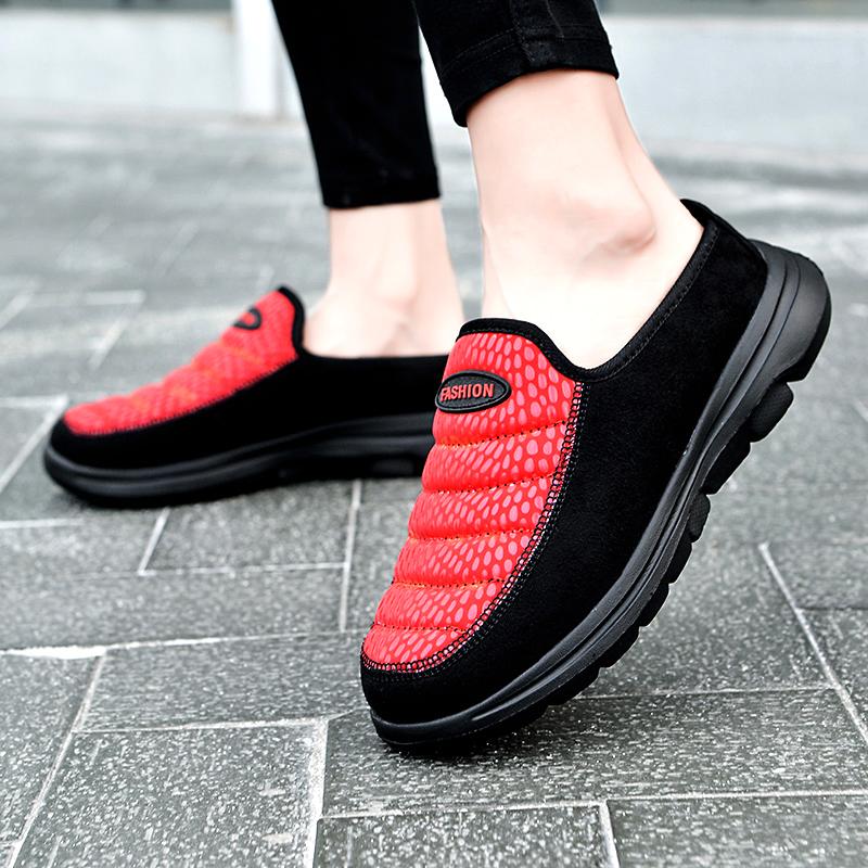 Men/Women's Understand Indoor and Outdoor Short Cotton Shoes Driving Fashion Casual Lazy Shoes Elderly Cotton Shoes
