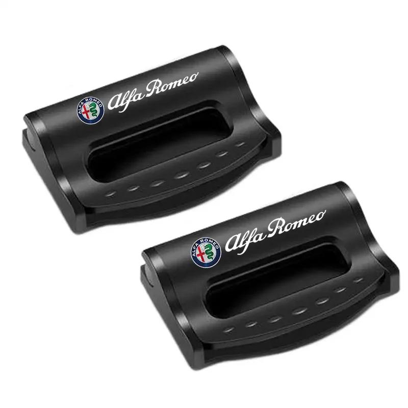 Car Stickers For Alfa Romeo 2PCS Car Safety Belt Clips Adjustable Seat Belt Buckle Fixing Clip For Alfa Romeo Giulia Stelvio MiT