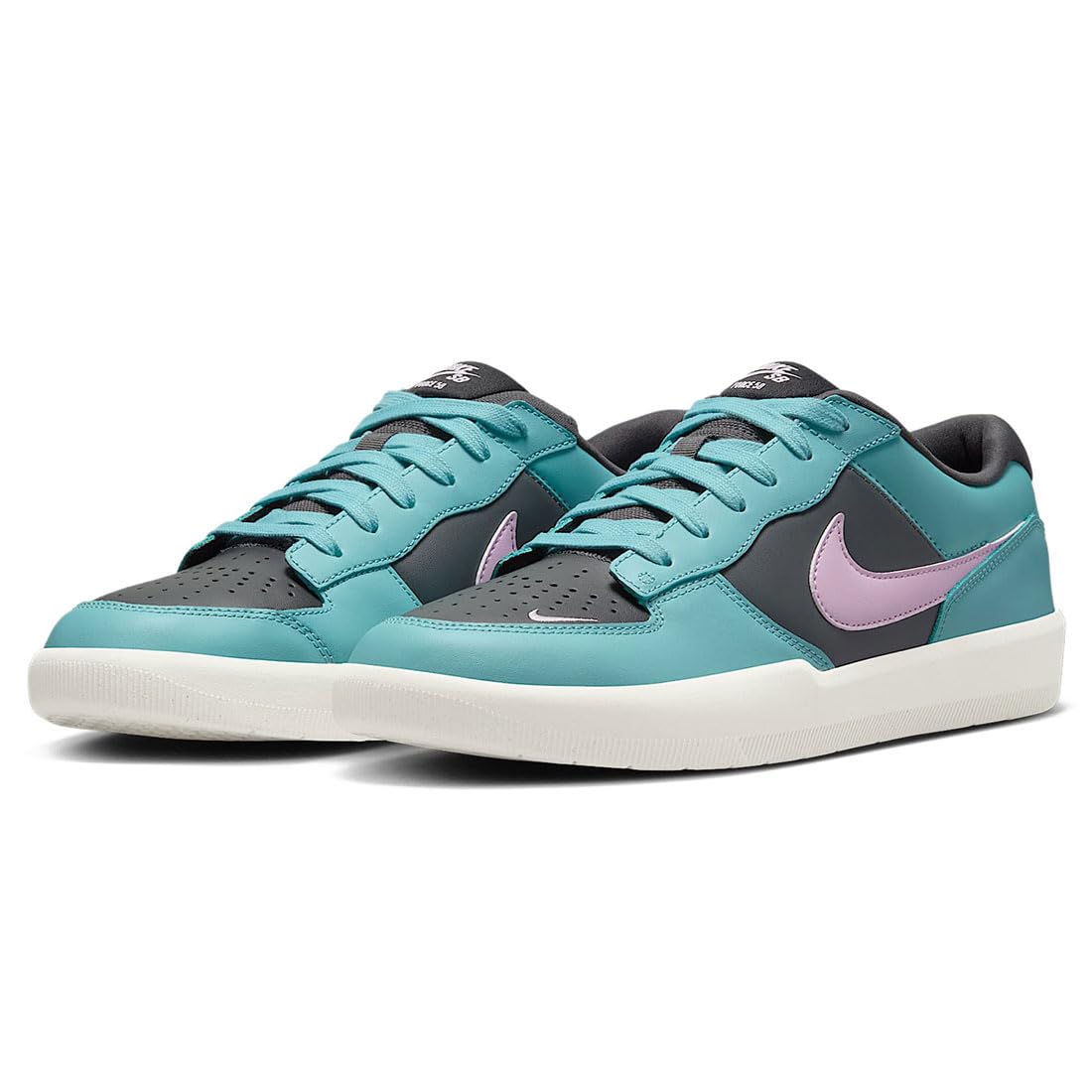 Nike SB Force 58 Premium in Denim Dark Smoke Red and Pink Size (DV5476-400) Turquoise, Gray, Sepia, Foam, 25.0cm