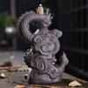 1pc Ceramic Waterfall Incense Burner, Dragon Backflow Incense Burner, Catcher Holder,Home Decor Creative Home Aromatherapy Gift