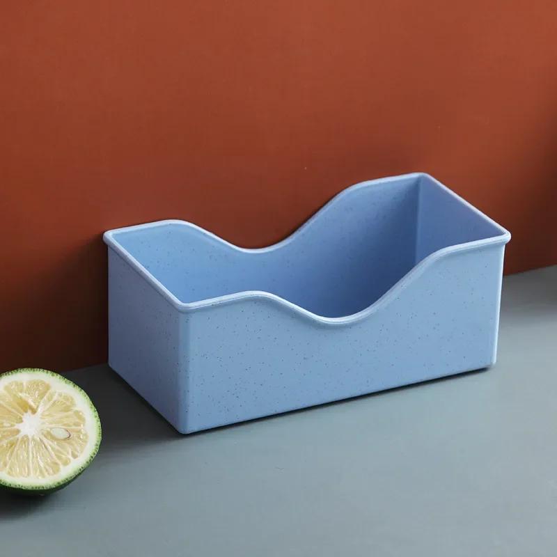 1/4Pcs/Set Dessert Plate Pure Natural Wheat Square Snack Straw Bowl Sauce Seasoning Dish Degradable ECO-friendly Tableware