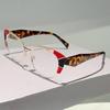 Europe and America Cat Eye Frame Anti-Blue Light Glasses Men Women Fashion Piece Together Color High Definition Eyeglasses