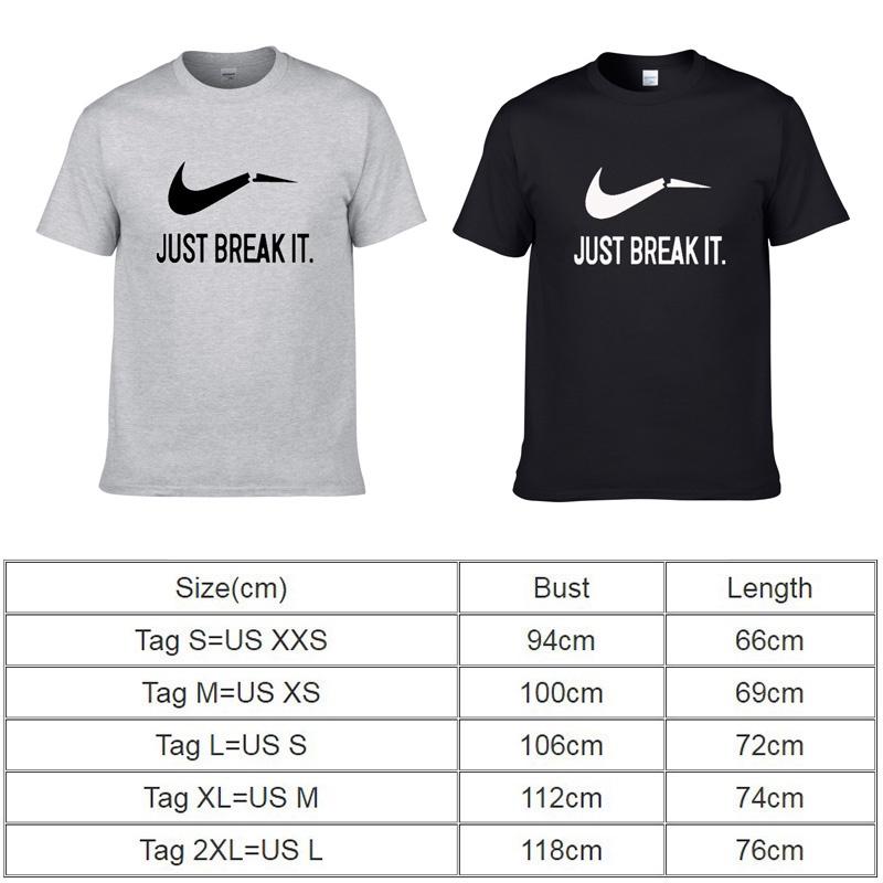 It Just Break Tshirt Men Streetwear Funny Summer Cotton Print Shirt Tops Tee