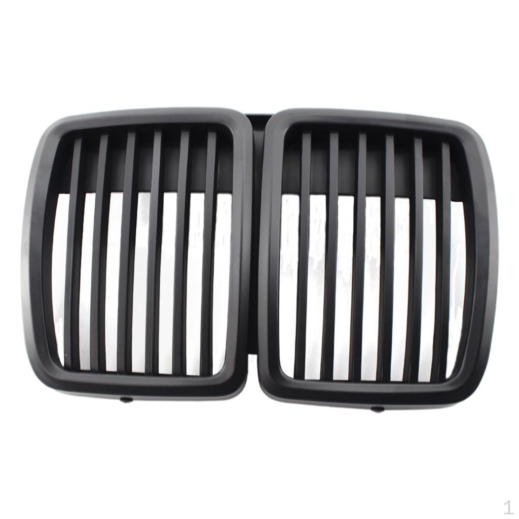 

1 Pair Front Bumper Sport Kidney Grille Grills, for E30 1982-94 Auto Racing Grills Stripes,