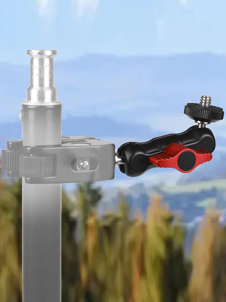 Ballhead Clamp Clip W/ 1/4inch -20 Thread Ball Mount Clamp Ball Head Magic Arm Clamp for GoPro DSLR Camera Monitor LED Light Mic