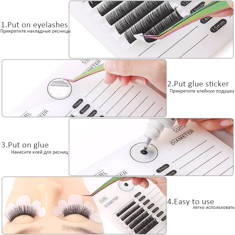 Acrylic False Eyelashes palette with Tick Mark Stand Pad Pallet Lashes Holder eyelash extension beauty tool