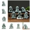 DIY Little Monk Ornament Chinese Style Buddha Statue Mini Bald Monk  Fish Pond Landscaping