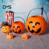 Halloween-Süßigkeiten-Eimer, Süßes oder Saures, Kürbis-Eimer, Aufbewahrungskorb, tragbare Halloween-Süßigkeiten-Schüssel, Kinder-Snackhalter für Partygeschenke
