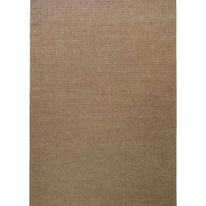 Jute-look Checkerboard Pattern Rug Beige 160x225