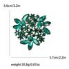 Simple Cold Wind Brooch, Alloy Diamond-Encrusted Flower Fashion Brooch Sweater Temperament Shawl Buckle Pin