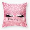 Ins Eyelash Printing Pillowcase Peach Leather Velvet Pillowcase Pillowcase Super Soft Pillowcase Sofa Decoration Pillow