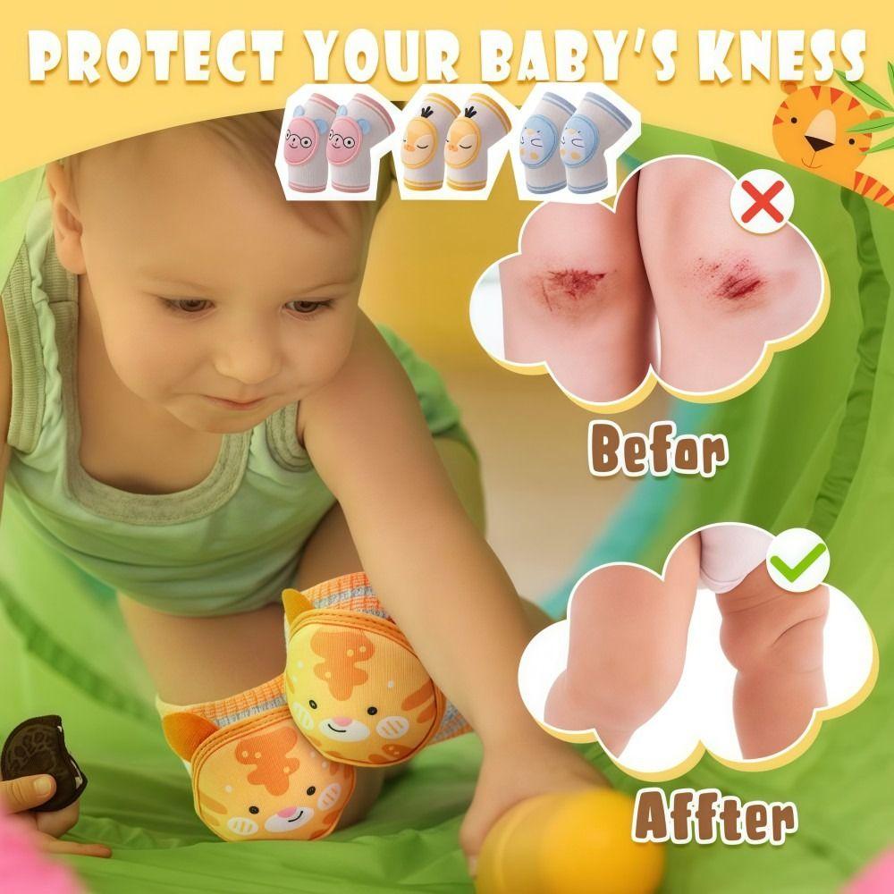 Sturzsichere Baby-Knieschoner Atmungsaktive Krabbel-Knieschoner Schützen Babys Knie