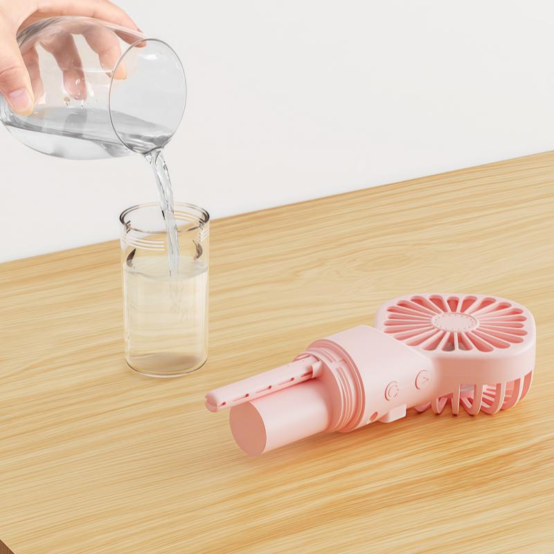 Portable Water Mist Fan Mini Handheld USB Charging 4 Speeds Hanging Neck Spray Cooler Personal Small Fan for Outdoor Travel