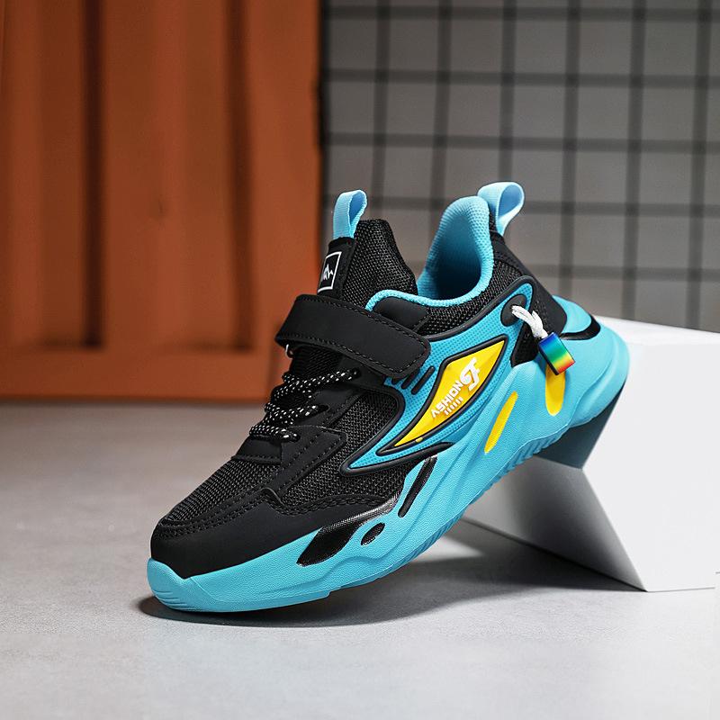 Children's Sports Network Running Sneakers Spring Face Steppers Medium and Large Leather Surface Breathable Autumn and Winter Children's Classmates 1