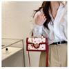 Sweet Cherry Square Chains Crossbody Bags for Woman Luxury Designer Brand Handbags Shoulder Bag New Female Black White HandBag